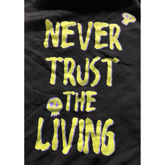 Beetlejuice x Forever21 Rhinestone Never Trust The Living Graphic Hoodie Size S - Picture 5 of 9